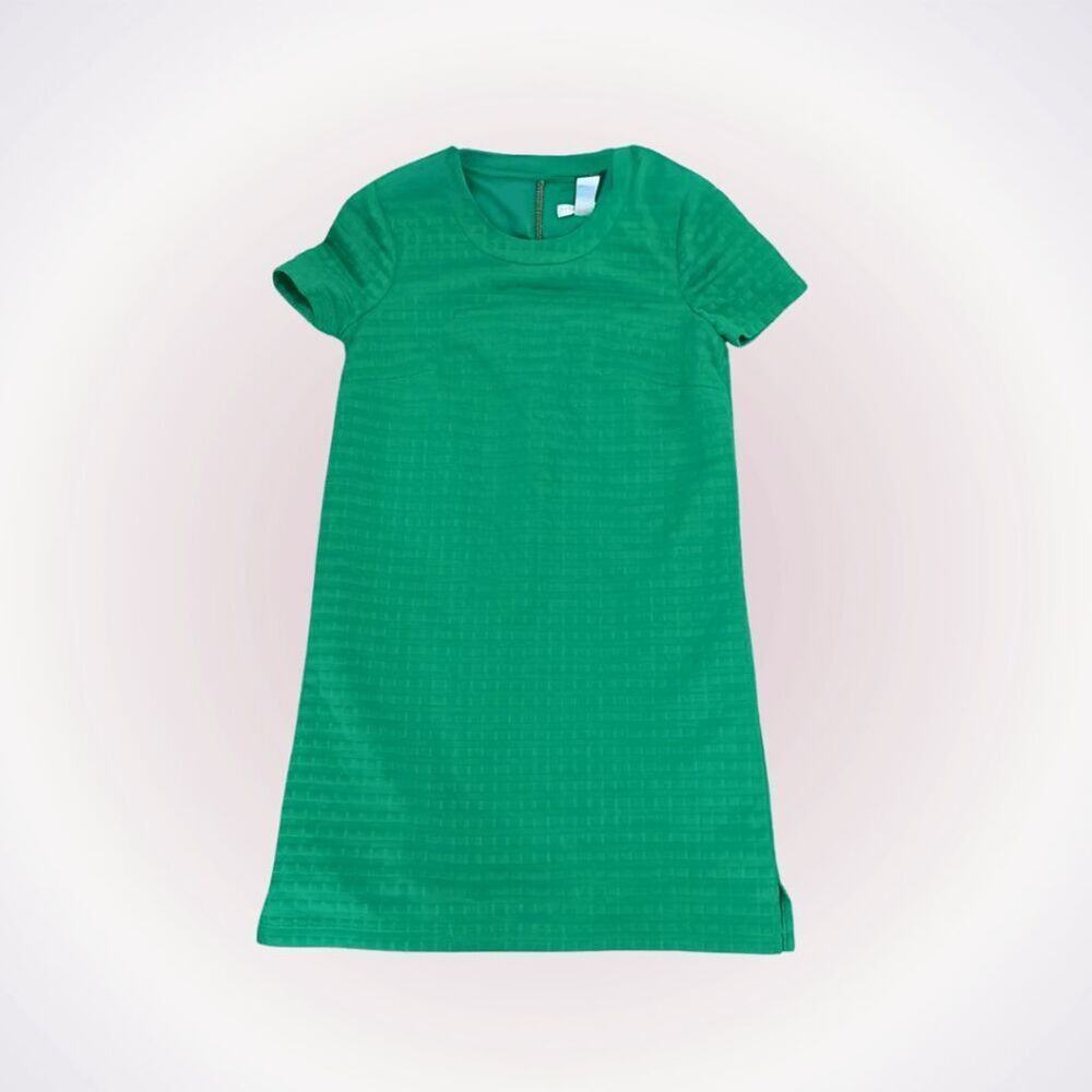 London Times Petite Green Checkered Shift Dress | Sz 4P